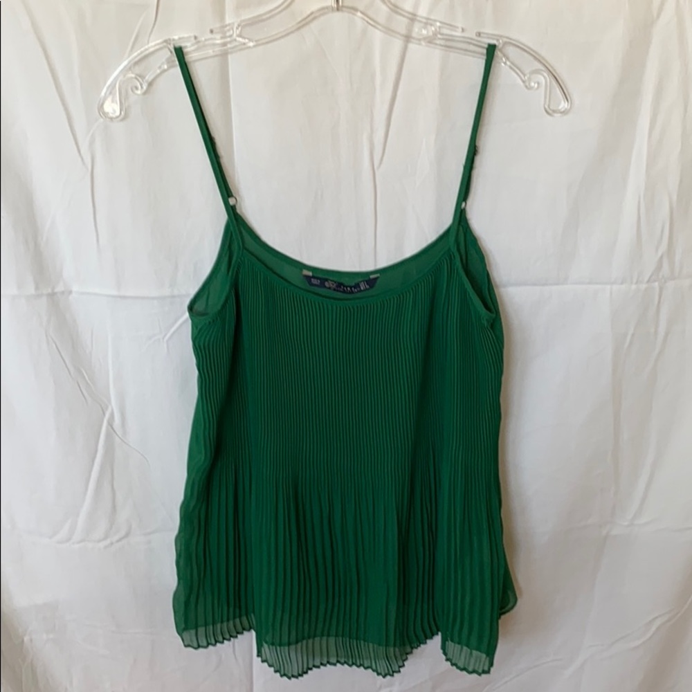 Zara small green pleated camisole